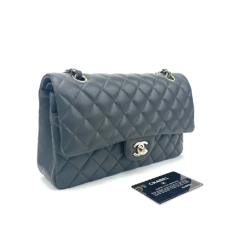 CHANEL Medium Double Flap Bag - Grey