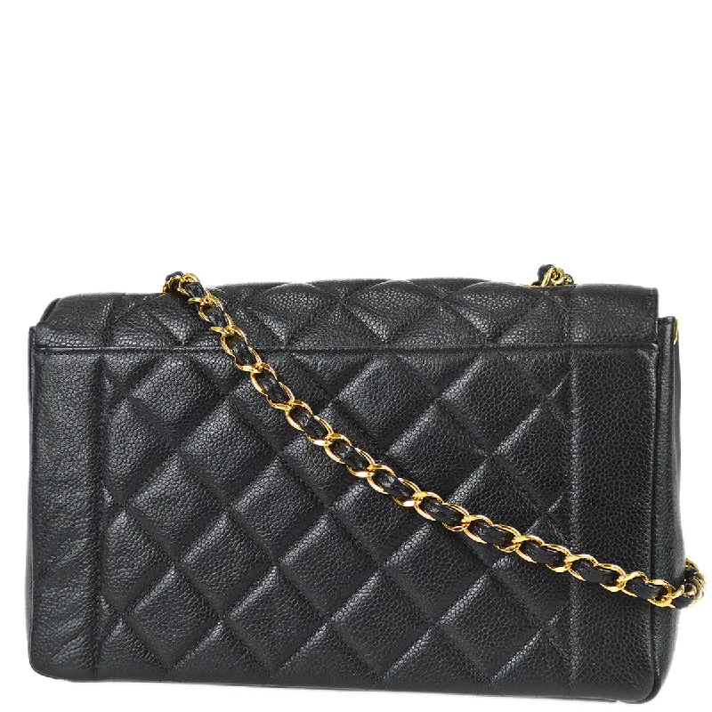 Chanel Medium Diana Chain Shoulder Bag Black Caviar