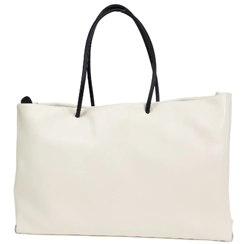 Chanel * 2008-2009 Essential Tote Bag 40 White Calfskin