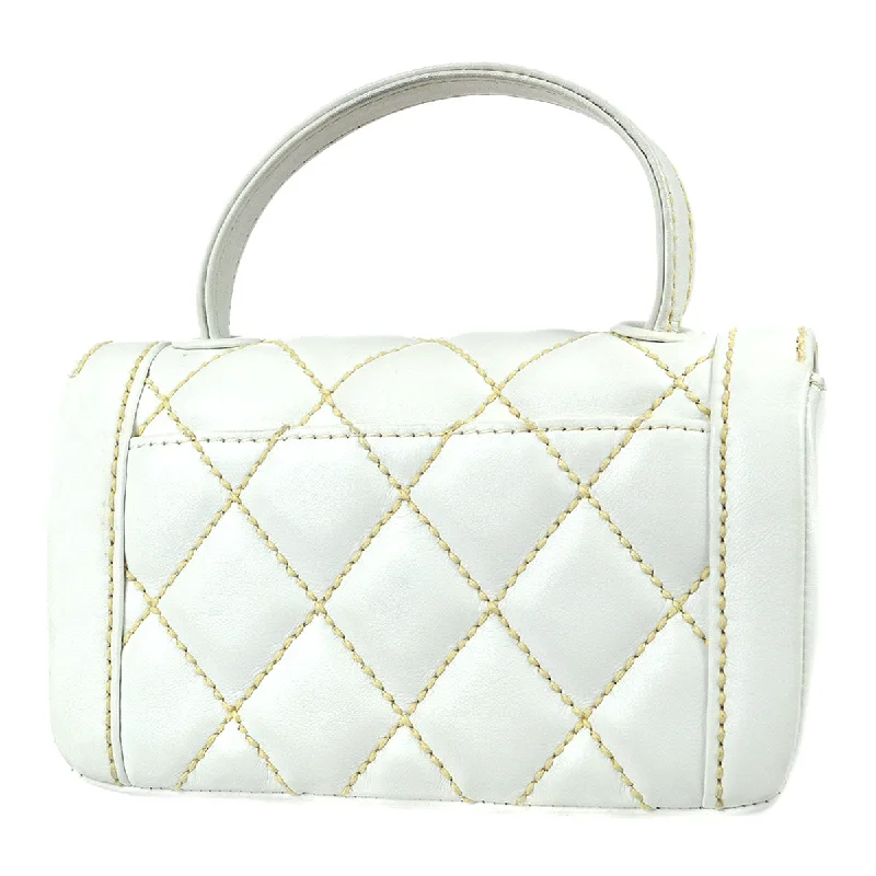 Chanel * Wild Stitch Handbag White Calfskin