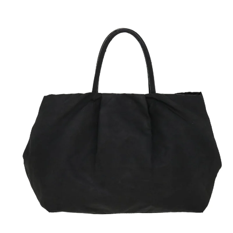 PRADA Hand Bag Nylon Black Auth yb046