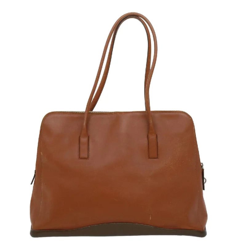 PRADA Tote Bag Leather Brown Auth ar7489