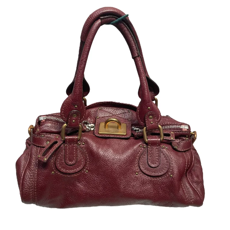 Chloe/Hand Bag/Leather/BRD/LOCK PAD BUCKLE