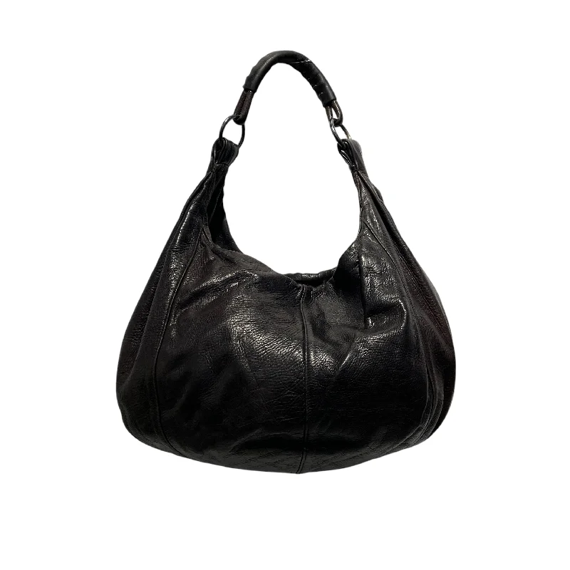 YVES SAINT LAURENT/Hand Bag/Leather/BLK/Soft Grained leather