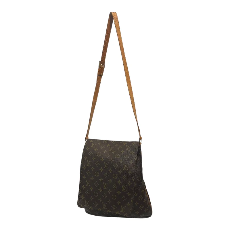 LOUIS VUITTON/Cross Body Bag/Monogram/Leather/BRW/MUSETTE SHOULDER BAG