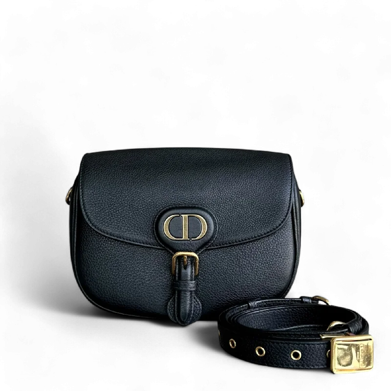 Dior Bobby Medium Grained Calfskin Black Golden Hardware