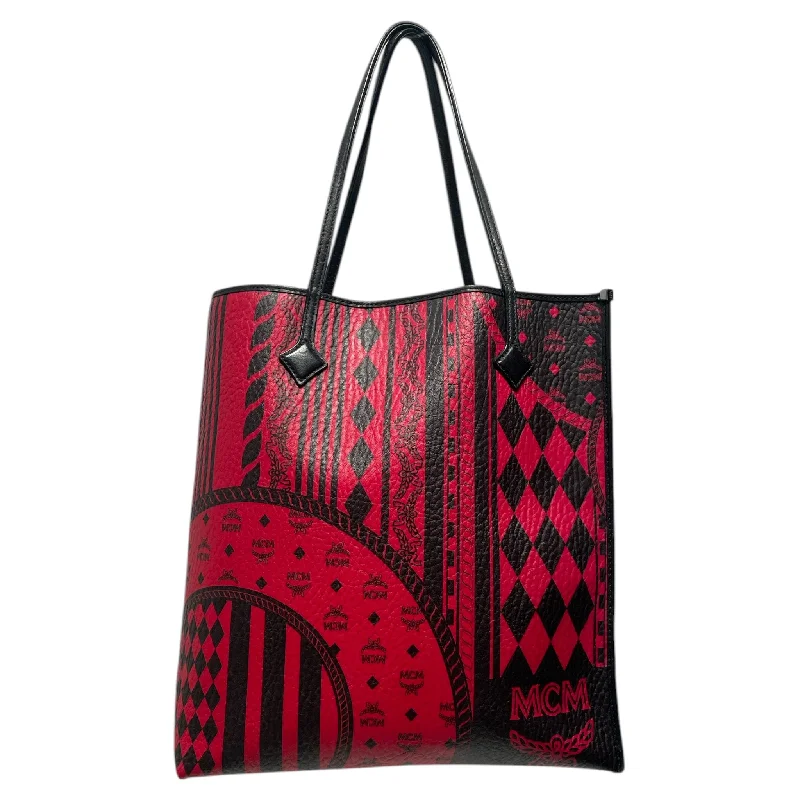 MCM/Tote Bag/All Over Print/RED/All over red black tote