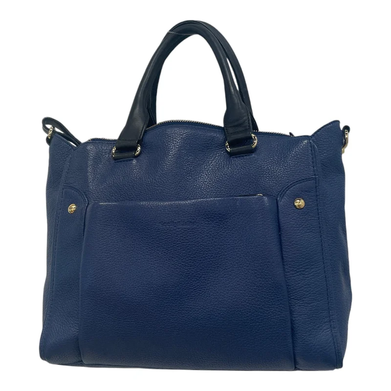 SEE BY CHLOE/Hand Bag/Lambskin/BLU/GLD ACCENT/BLK LTHR STRAP