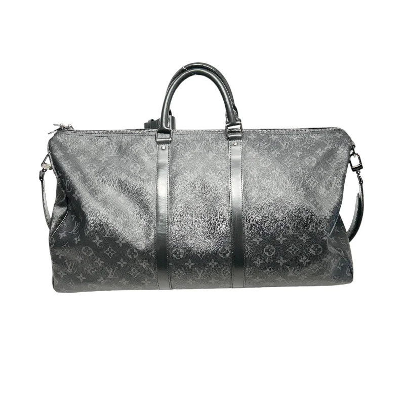 LOUIS VUITTON/Bag/OS/Monogram/Leather/BLK/Keepall Bandouliere 55