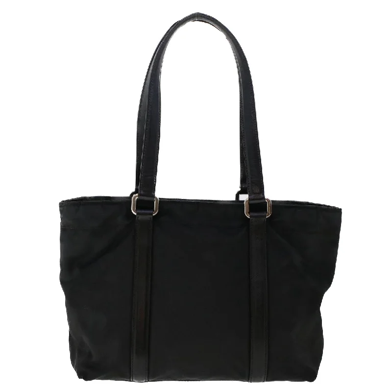 PRADA Tote Bag Nylon Black Auth 50524