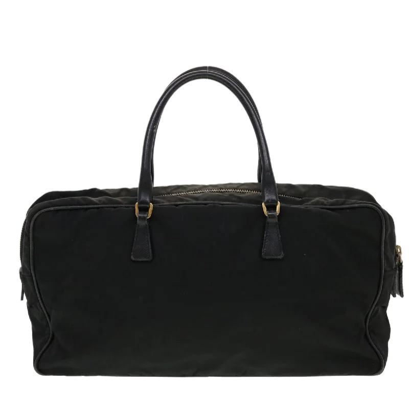 PRADA Hand Bag Nylon Black Auth 43229