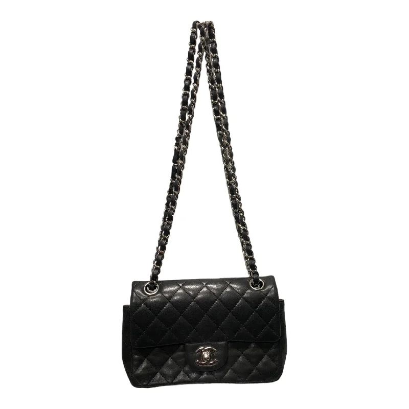 CHANEL/Hand Bag/Lambskin/BLK/CHANEL QUILTED FLAPBAG MINI