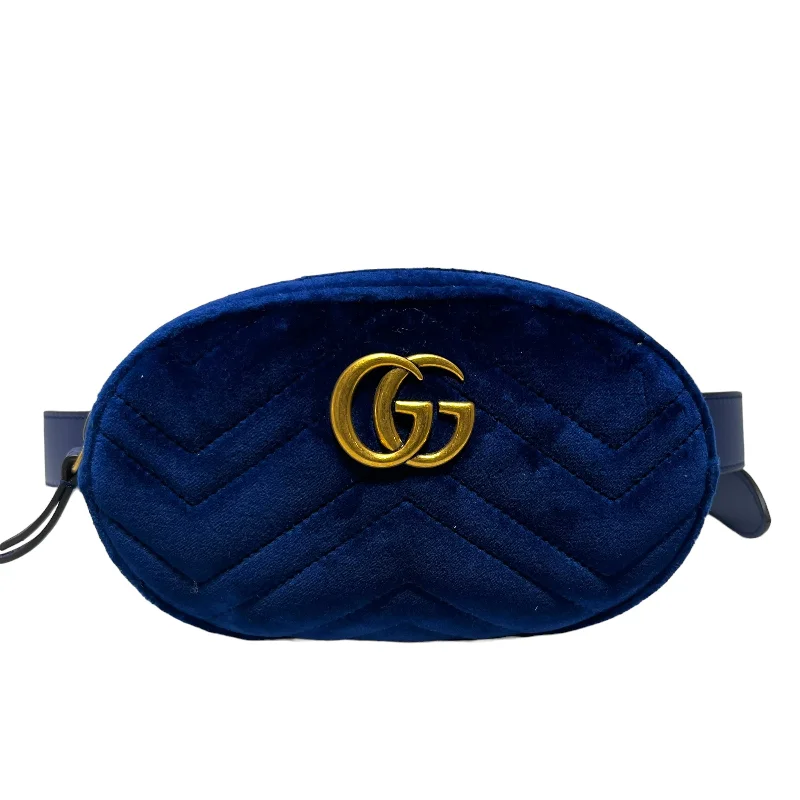 GUCCI/Bag/Velour/NVY/MARMONT BELT BAG