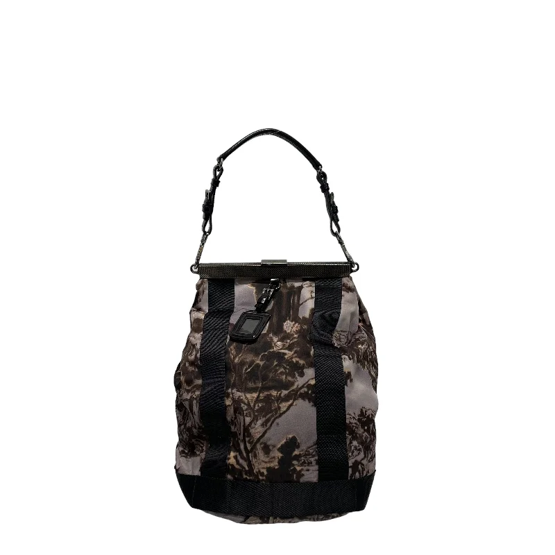 PRADA/Tote Bag/All Over Print/Nylon/GRY/templi print