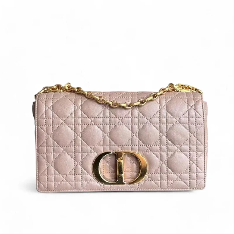 Dior Caro Medium - 25CM Cannage Calfskin Milktea Blush Gold Hardware