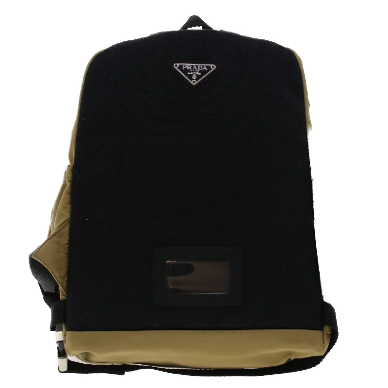 PRADA Backpack Nylon Khaki Auth yb105