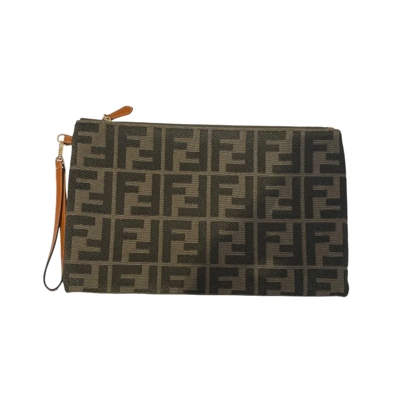 FENDI/Clutch Bag/Monogram/Cotton/GRN/fendi print all over