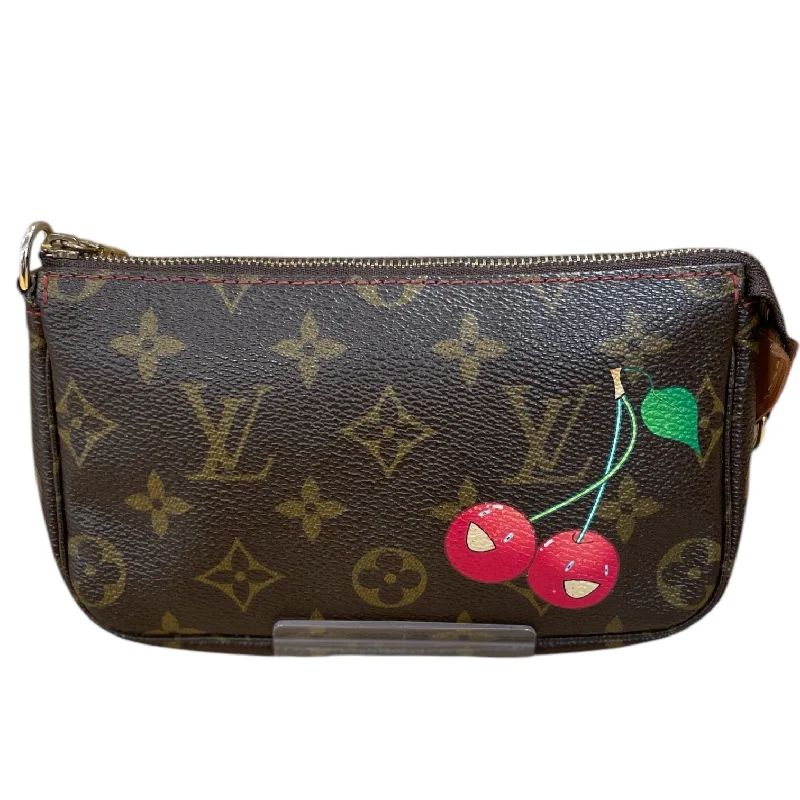 LOUIS VUITTON/Pouch/Monogram/Leather/BRW/X TAKASHI MURAKAMI CHERRY