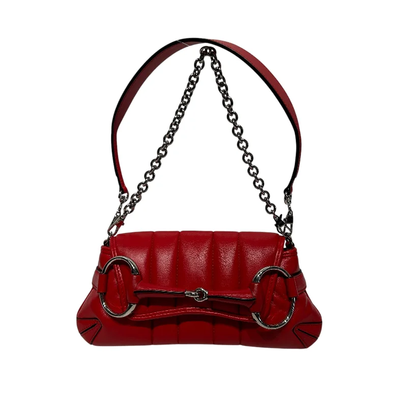 GUCCI/Bag/OS/Leather/RED/Horsebit Chain Leather